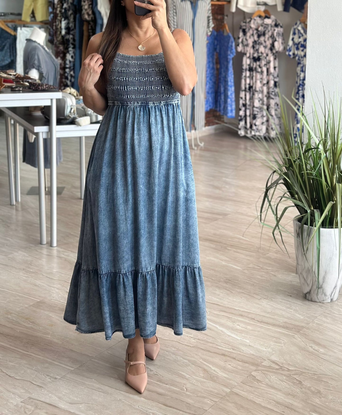 Denim Midi Dress