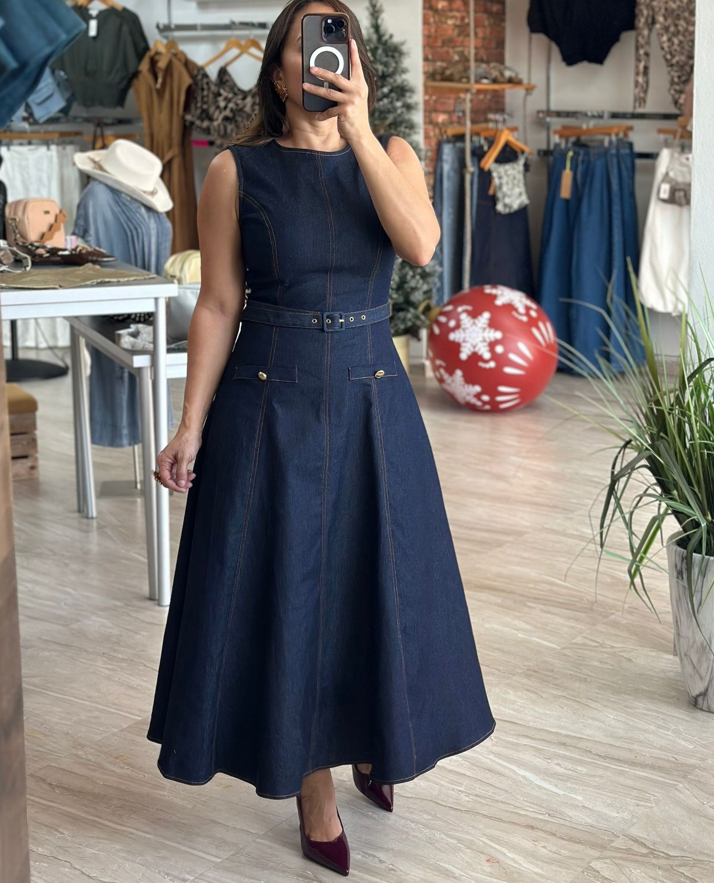 Denim Midi Dress