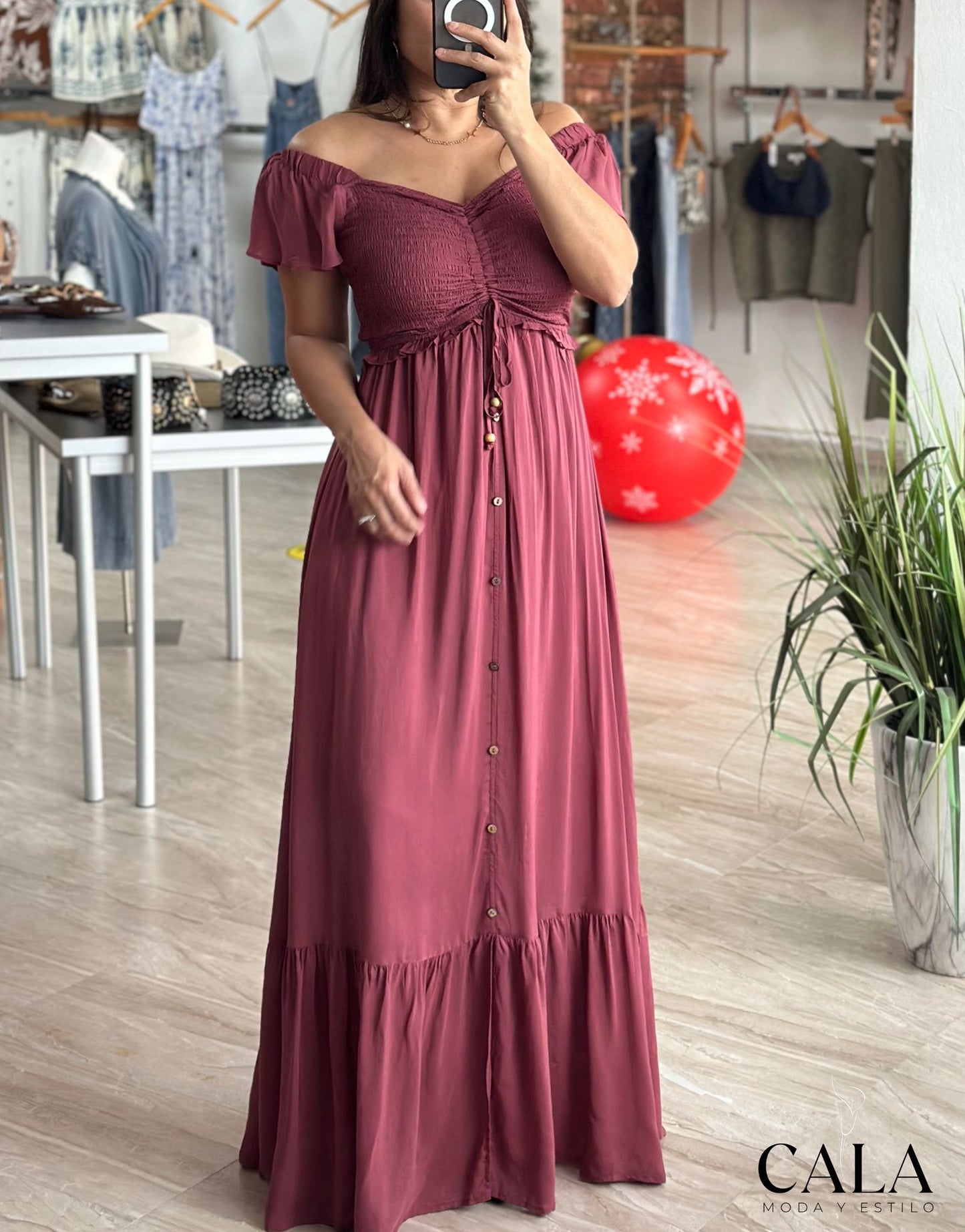 Smocked Top Maxi Dress