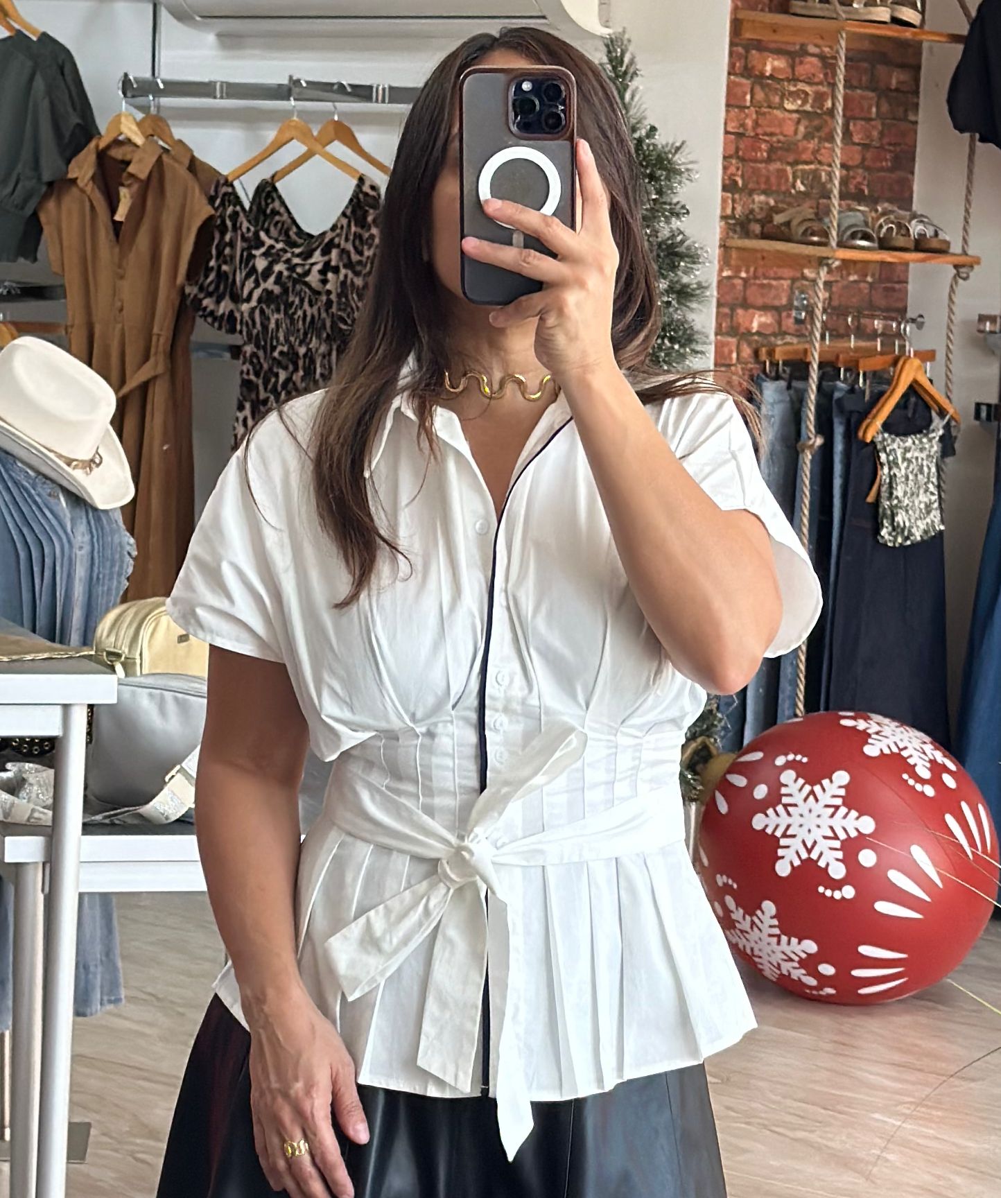 Solid White Blouse