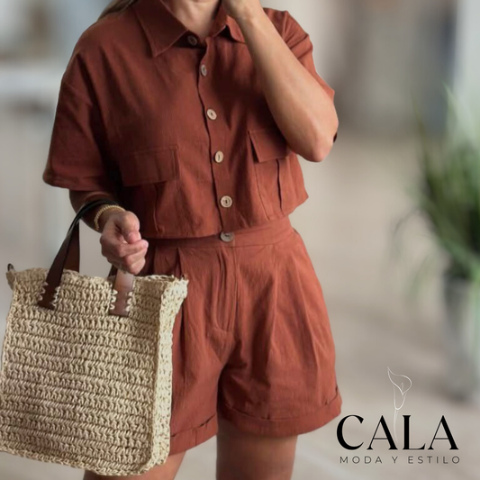 Rust Top and Short Set