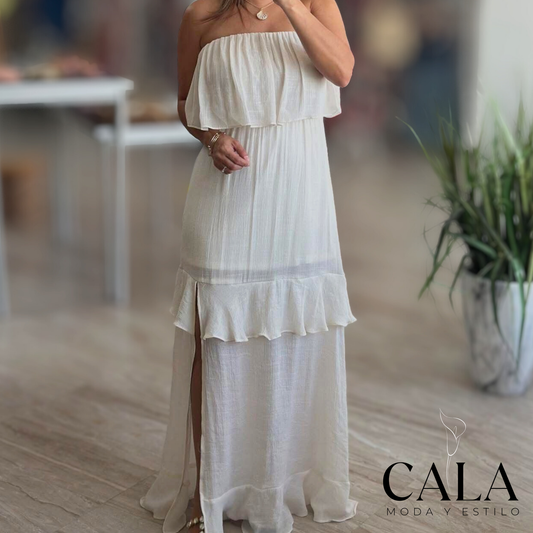 White Tube Maxi Dress