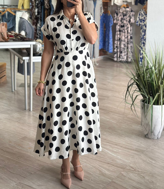 Polka Dot Midi Dress