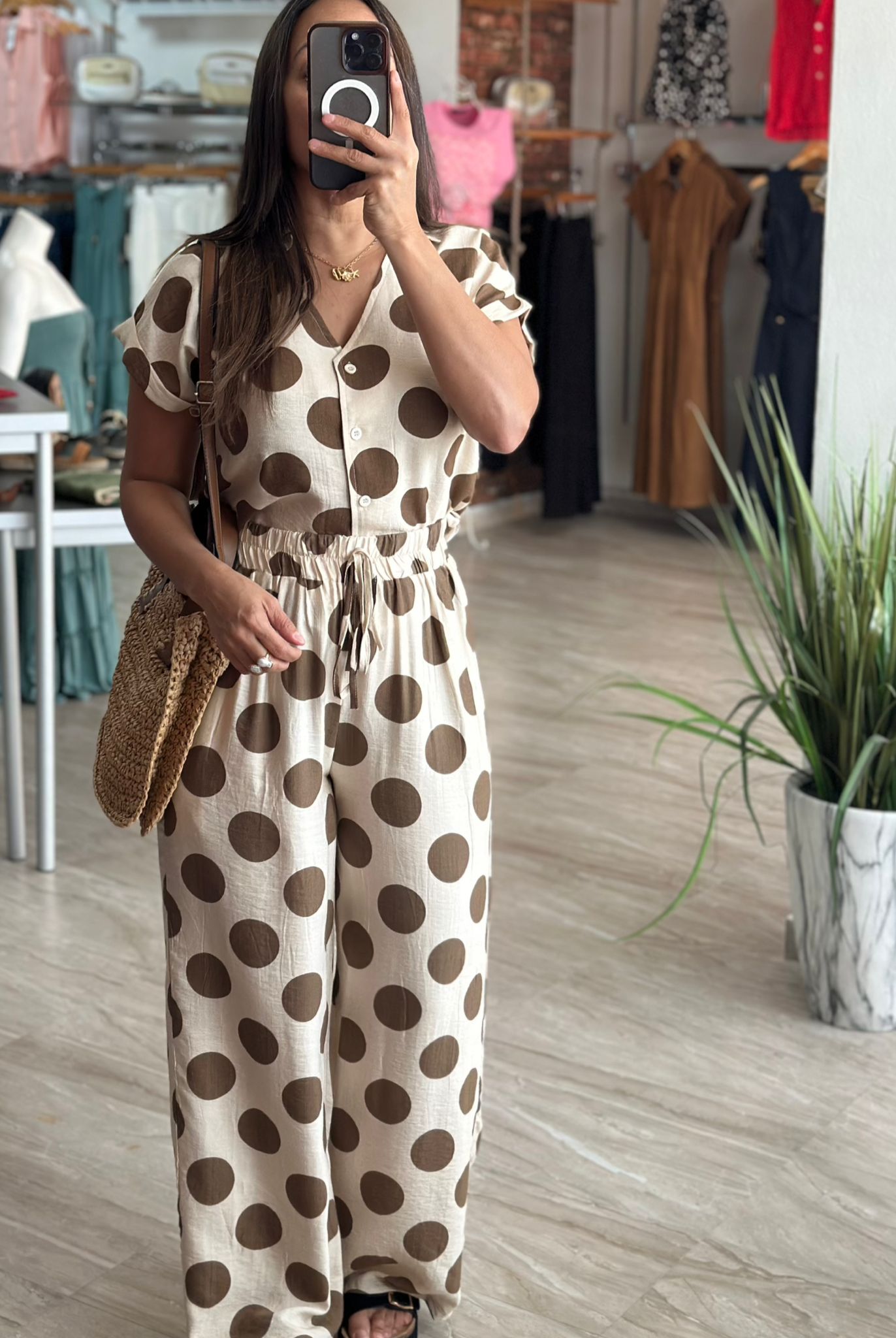Top and Pant Set Polka Dot