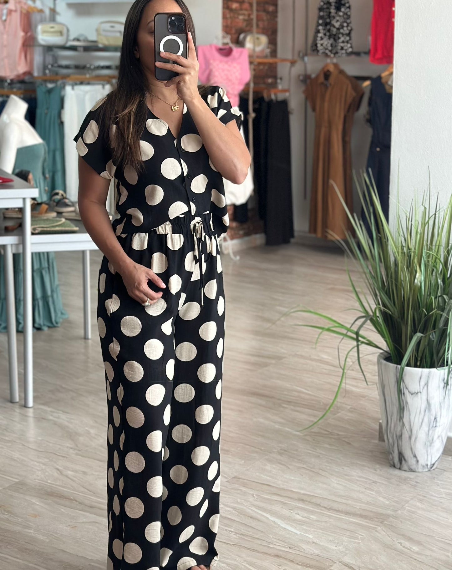 Top and Pant Set Polka Dot