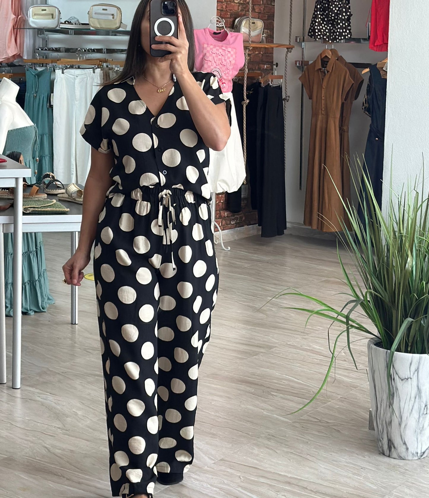 Top and Pant Set Polka Dot